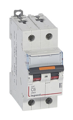 Автоматический выключатель Legrand DX³ 2P 6А (C) 25кА
