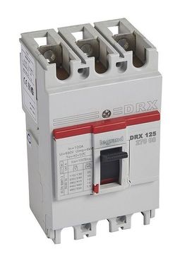 Силовой автомат DRX 125, термомагнитный, 10кА, 3P, 100А