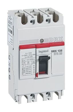 Силовой автомат DRX 125, термомагнитный, 36кА, 3P, 125А