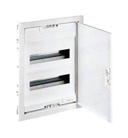 Распределительный шкаф Nedbox 48 мод., IP40, встраиваемый, пластик, бежевая дверь, с клеммами