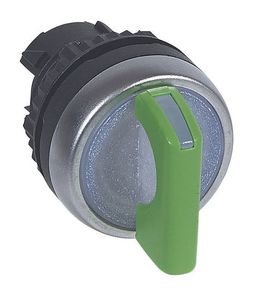 Переключатель - Osmoz - для комплектации - с подсветкой - 2 положения с фиксацией - 90° - зеленый