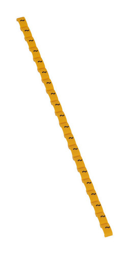 Маркер Duplix - чёрная маркировка на желтом фоне - условное обозначение - переменный ток