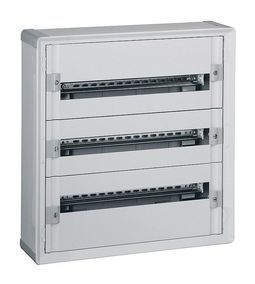 Распределительный шкаф с пластиковым корпусом XL³ 160 - для модульного оборудования - 3 рейки - 600x
