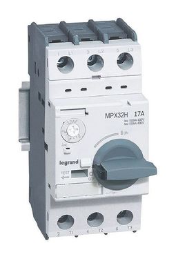 Силовой автомат для защиты двигателя MPX³ 17А 3P, термомагнитный расцепитель, 417332